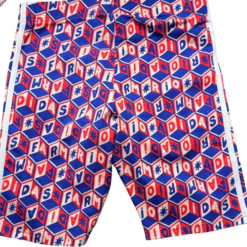 Adidas x FARM Rio Oasis Night Bike Shorts NWT | Women’s M | 9” Inseam - Picture 14 of 16
